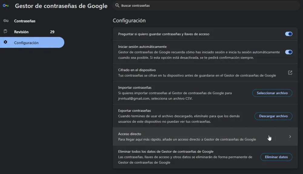 Cómo acceder rápidamente al gestor de contraseñas de Google Chrome » MuySeguridad. Seguridad informática. 4 gestor de contraseñas de Google Chrome
