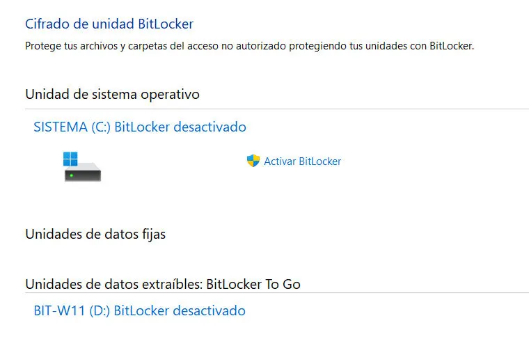 BitLocker en Windows 11